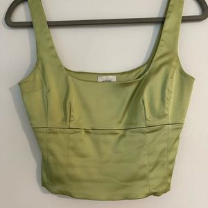 Aritiza Wilfred Lime Green 💚🍀 Satin Bustier